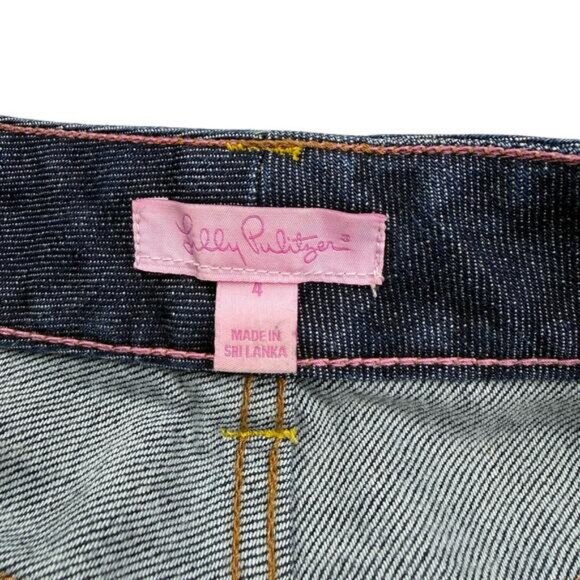 Lilly Pulitzer Kent Women's Denim Mini Skirt In Indigo - Picture 4 of 6